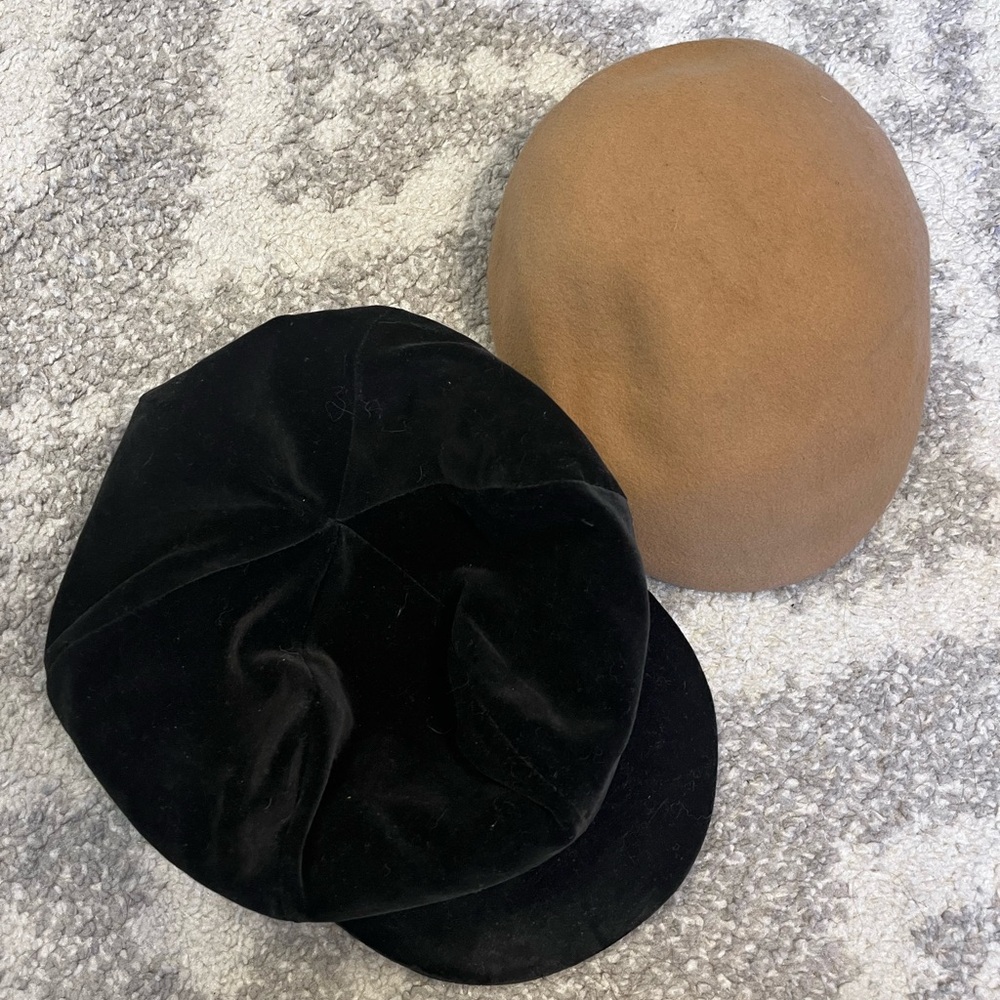 Doeskin Vintage Velour Cap Beret Hat Wool Paperboy Flat Newsboy Gatsby Hong Kong